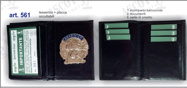 Portafoglio con placca carabinieri shop