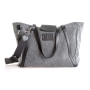 Borsa per donna in tessuto e pelle